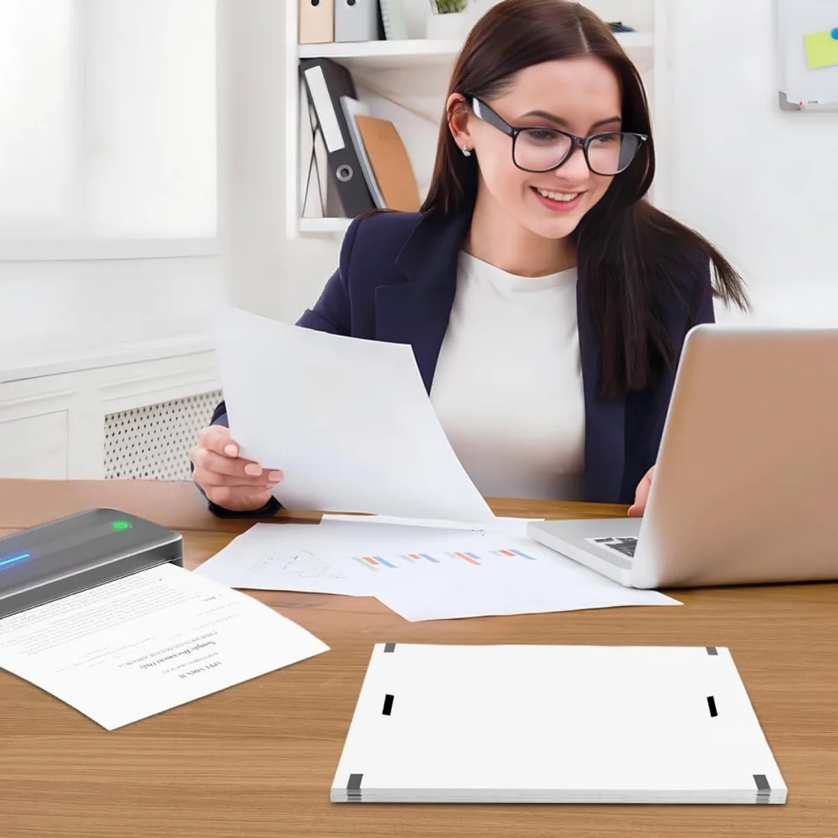 A4 Thermal Paper 100 Sheets High Speed Printing, Waterproof for Shipping Labels/Retail Receipts, Warehouse/Store/Home Printer