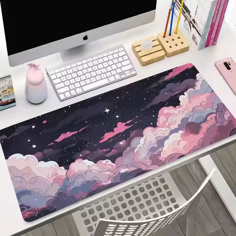 Large Pink Cloud Mouse Pad XXL Colored Office Mousepad Rugs 900x400MM Mat Gaming Accessoroes Gamer Keyboard Desk Mat Extendedpad
