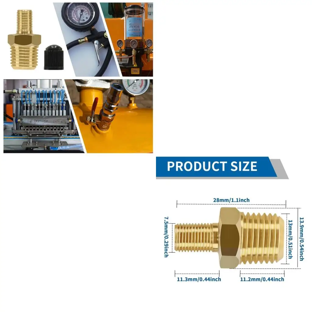 XA6H Brass Air Inflator Adapter 1/4 Inch NPT Valves For Car Tire Inflation Connection