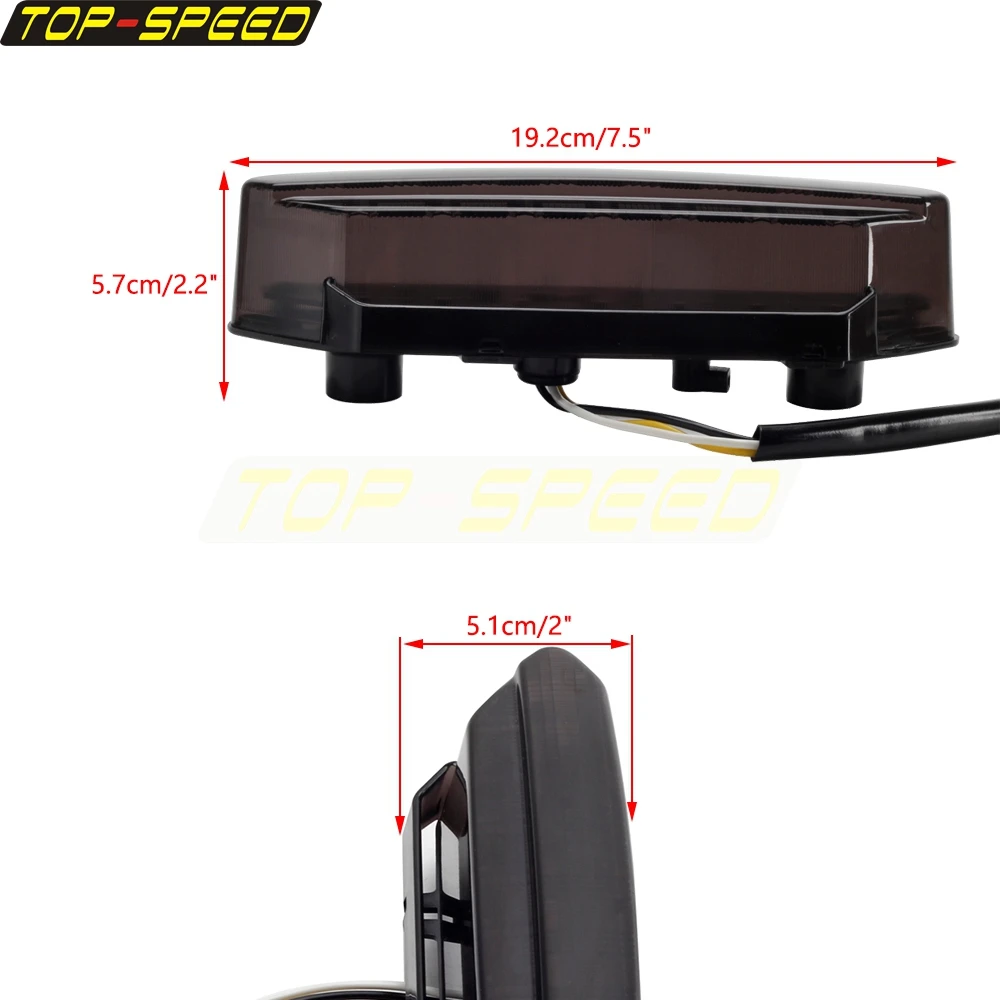 12 فولت الفرامل الخلفية الضوء الخلفي LED أضواء خلفية متكاملة وقف مصباح جيد الإضاءة لياماها رابتور 700 700R 2006-2018 YFZ450R YFZ450X 09-18 #6