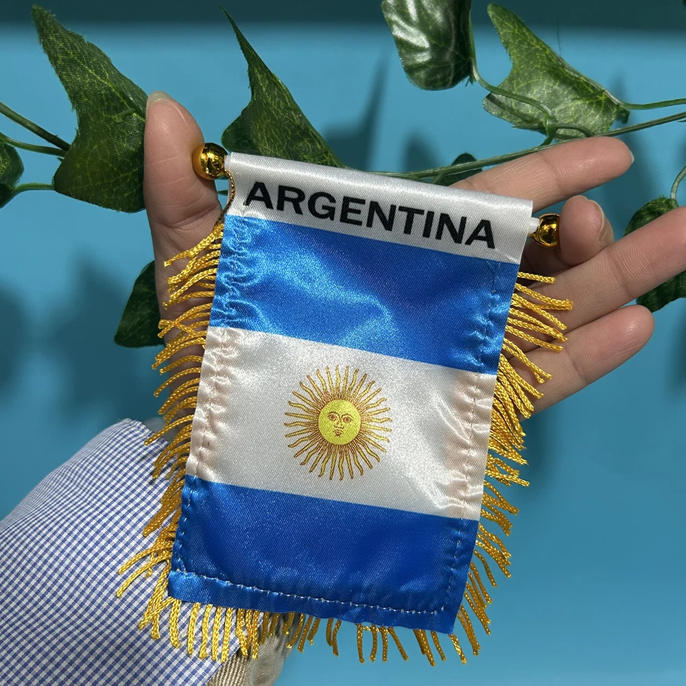 Bandera Argentina para coche Sky Flag doble cara poliéster - imagen 4