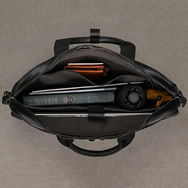 Borsa a tracolla a tracolla in vera pelle di migliore qualità Borsa per laptop da lavoro Borsa a tracolla ufficiale quotidiana da 15,6 16 17 pollici