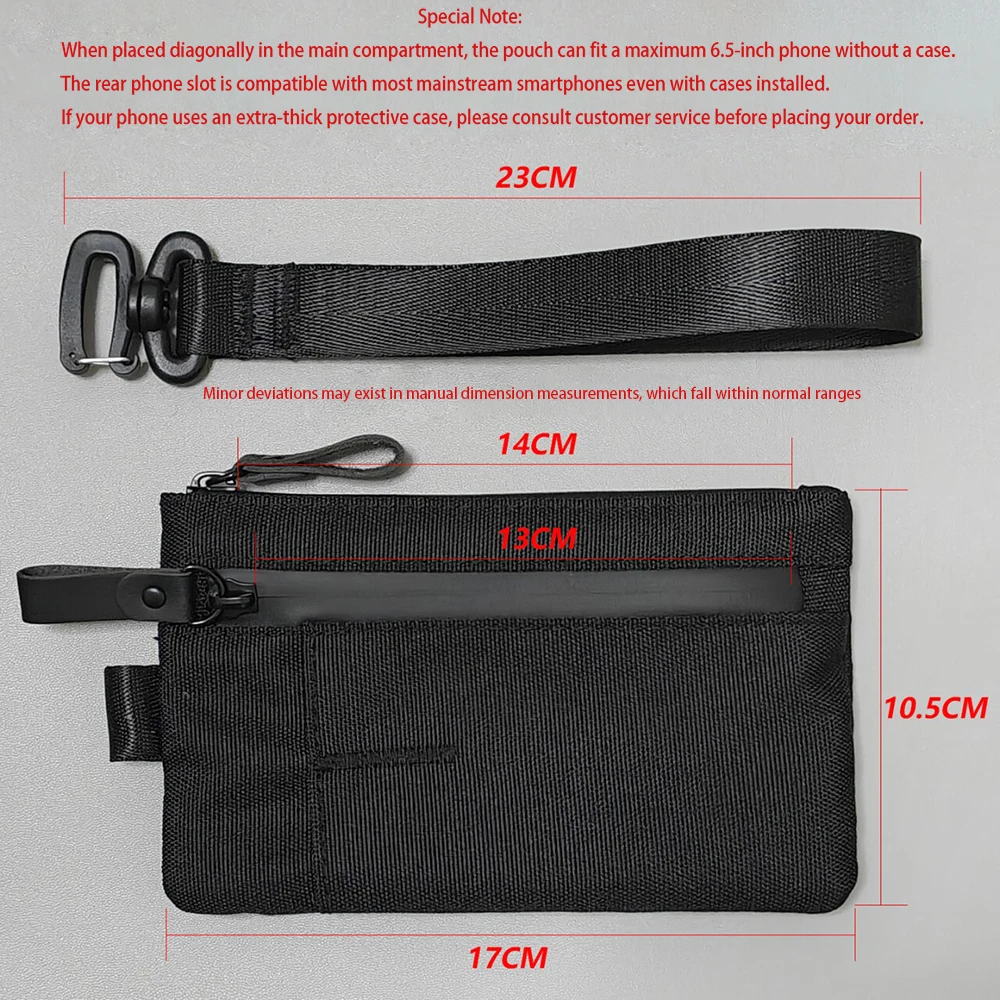Durable Clutches Phone Hold Wallet Card Holder Purse Zipper Large Capacity Long Clutch Wallets for Men with Hand Strap - view 4