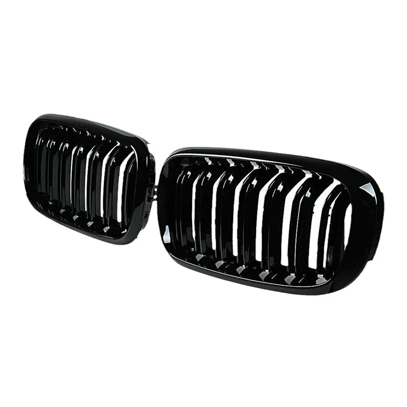 

New Arrival Front Bumper Kidney Racing Grille Glossy Black Car Double Slat Grill For BMW F15 F16 X5 X6 F85 F86 2014-2018