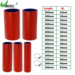 UXCELL 22/25/28/30/35/40/42/45/48/54/60/65/68/80/90mm ID 200mm Length Reinforced High Temp Coupler Silicone Reducer Hose Black