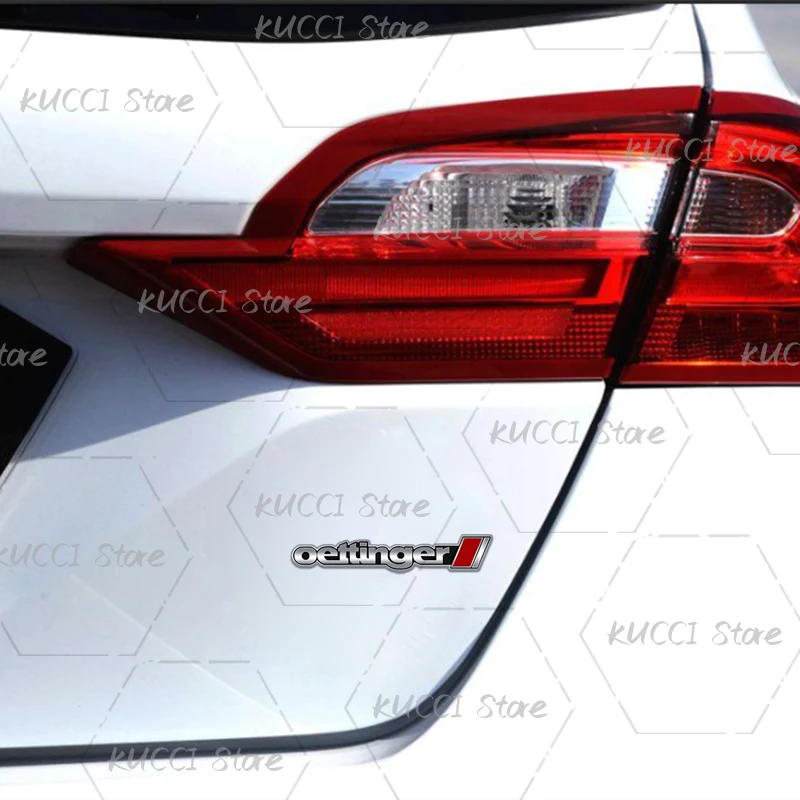 Alloy Metal Oettinger Grille Emblem Rear Trunk Badge Sticker For A3 A4 A5 A6 A7 A8 Q3 Q5 Q7 Golf 3 4 5 6 7 GTD Bora Jetta Passat