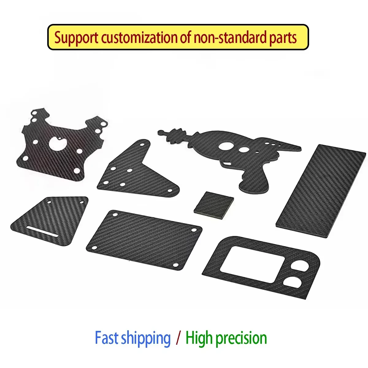 3K Carbon Fiber Board 1Pc High Strength Ultra Light 0.2-10mm Thickness Custom Cut Composite Parts