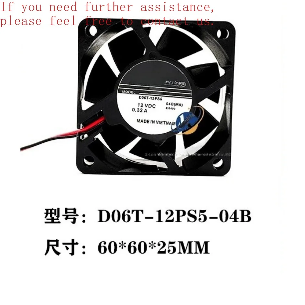 

For New Nidec D06T-12PS5-04B 12V 0.32A Dual Ball 6CM Chassis Power Supply CPU Fan