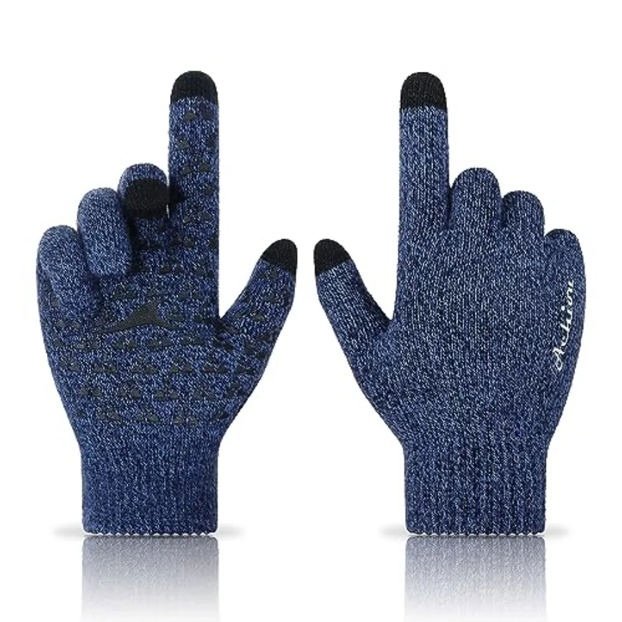 

Achiou Winter Gloves, Glove for Men Women, Upgraded Touch Screen Texting Warm Running with Thermal Soft Knit Lining