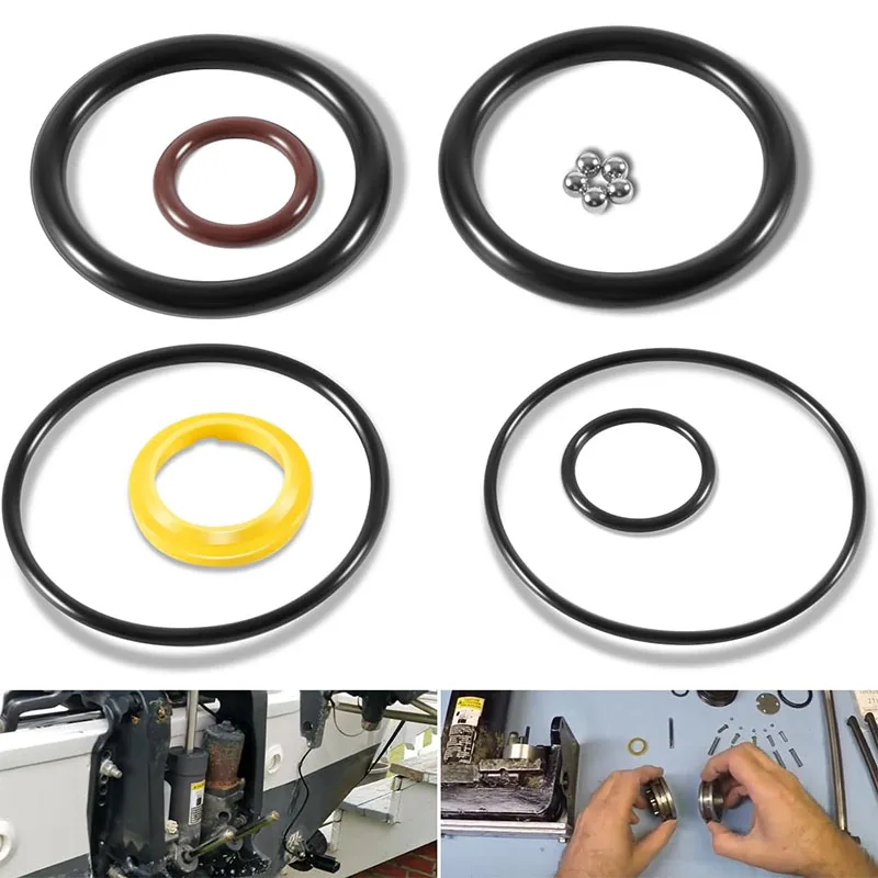Cylinder Rebuild Kit Fits for Mercury Mariner Trim Tilt 1988-2006, Replacement for 813432A3 Seals Kit