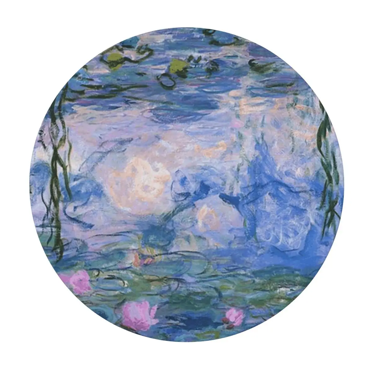 Claude Monet - Water Lilies Waterproof Round Tablecloth Oilproof Table Cloth for Kitchen Events Dining Table Cover