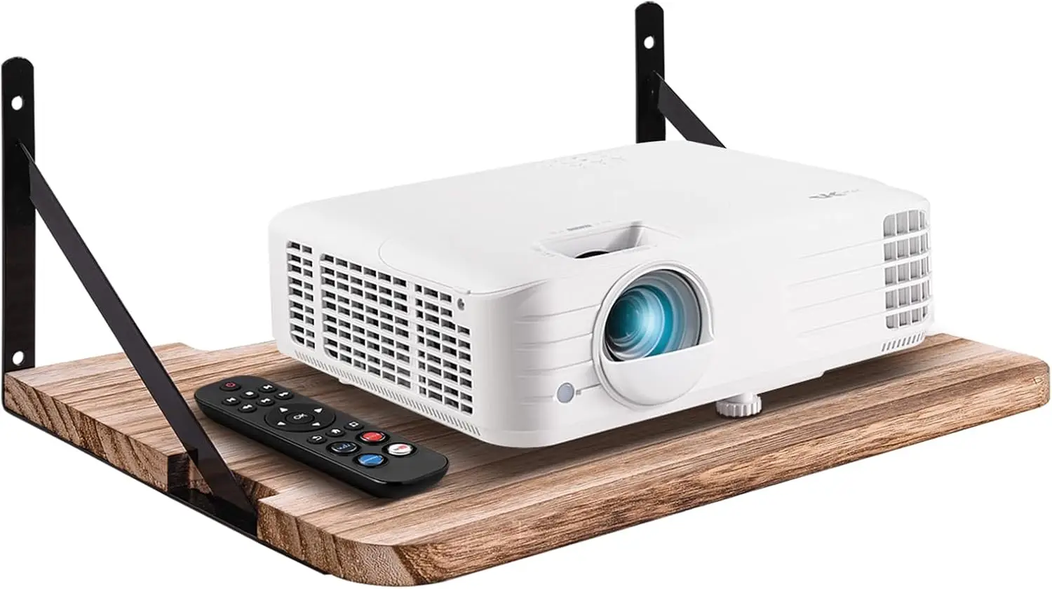 

Полка для проектора, 16,2 x 11 дюймов, настенное крепление для роутера, модема, телеприставки, Xbox Series, PS5, PS4 - дерево, SS1