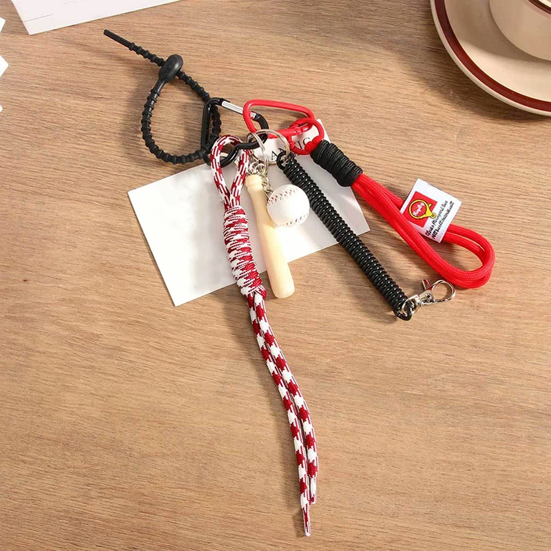 1 Piece Fashion Series Tennis Keychain Sports Style Bag Decoration Pendant DIY Braided Rope Accessories Creative Small Gift