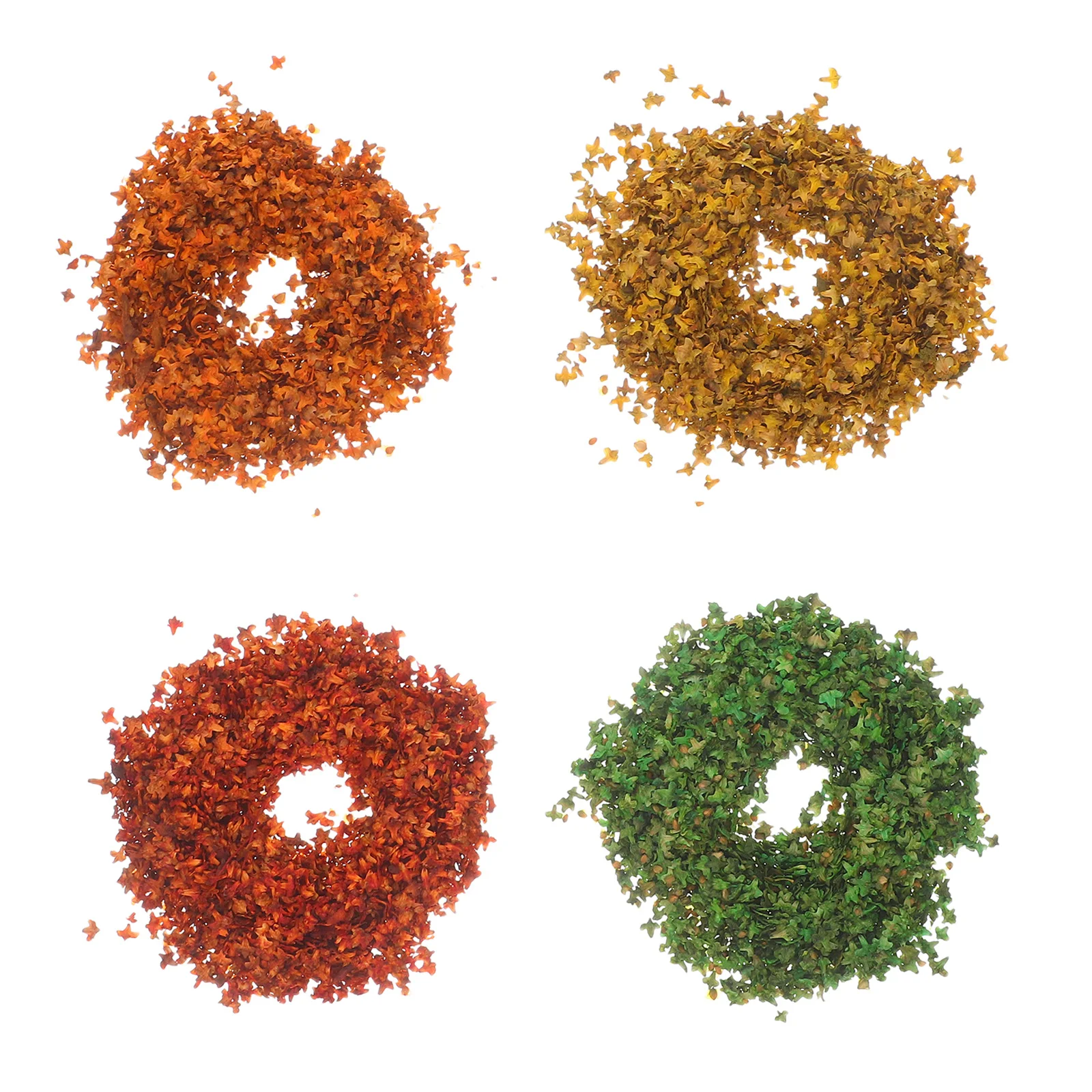 

4 Bags Artificial Faux Fall Leaves Miniature Autumn Maple Leaves for DIY Craft Railway Scenery Fairy Garden Decorations
