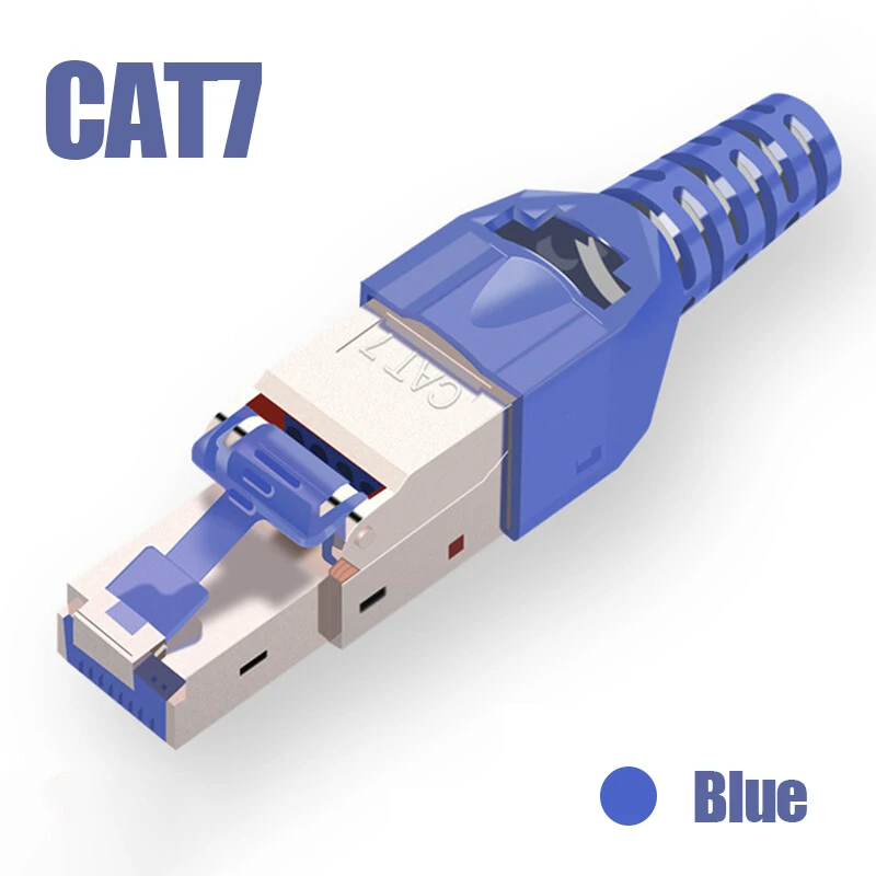 ZoeRax RJ45 CAT8 Cat7 CAT6A-Stecker, werkzeuglos, werkzeugloser RJ45-Abschlussstecker, wiederverwendbar, abgeschirmt, für Ethernet-Kabel, 10 Gbit/s POE