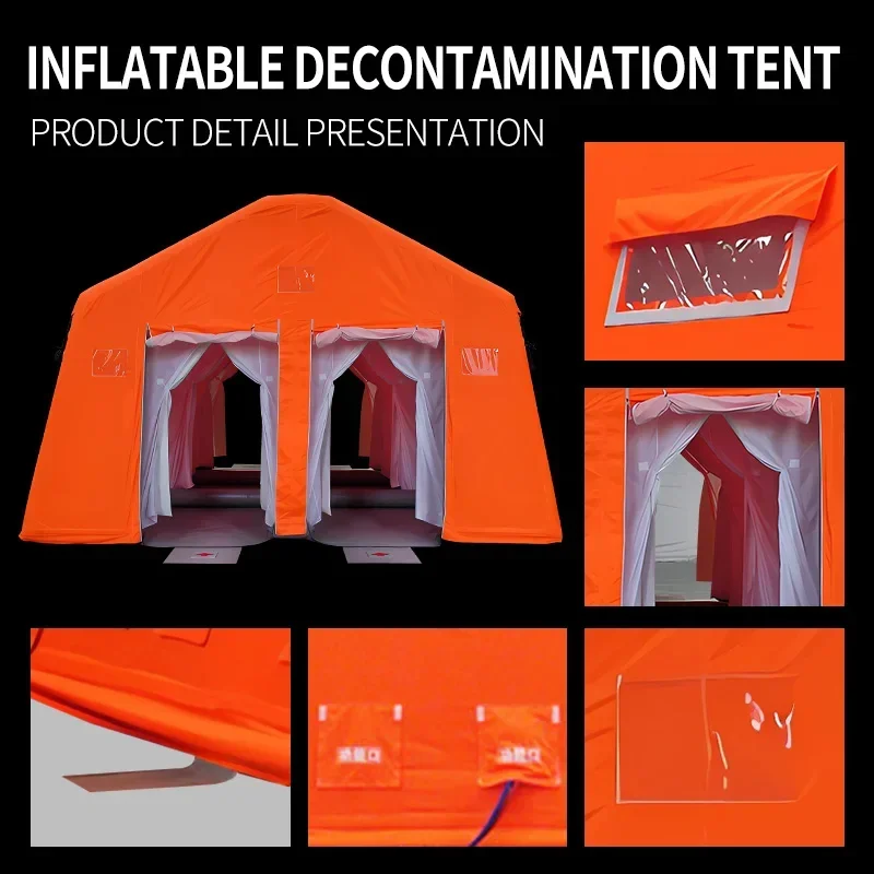 Tenda a pressione gonfiabile di emergenza in PVC ermetico di primo soccorso di salvataggio medico in caso di catastrofe, costruzione, decontaminazione, disinfettante