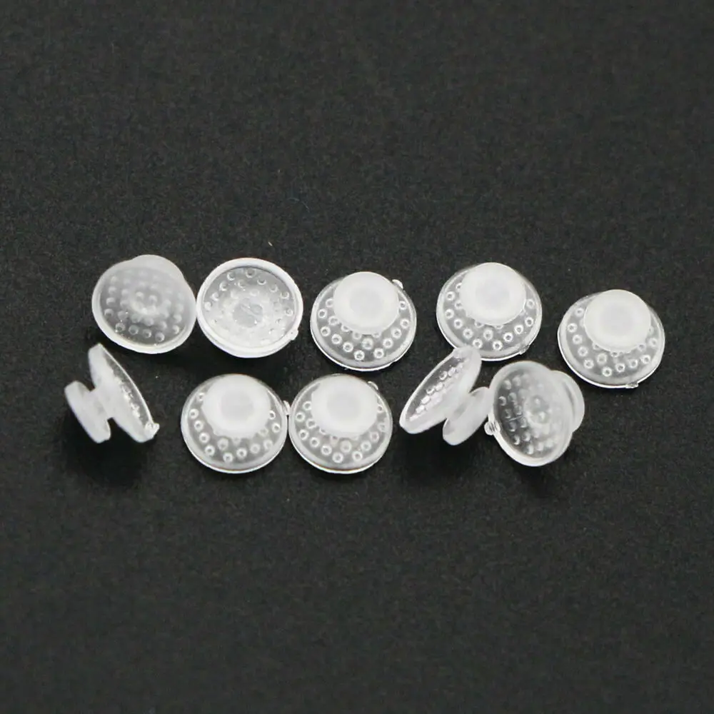 Dental Orthodontic Ceramic Clear Lingual Button Bondable Round Base Mesh