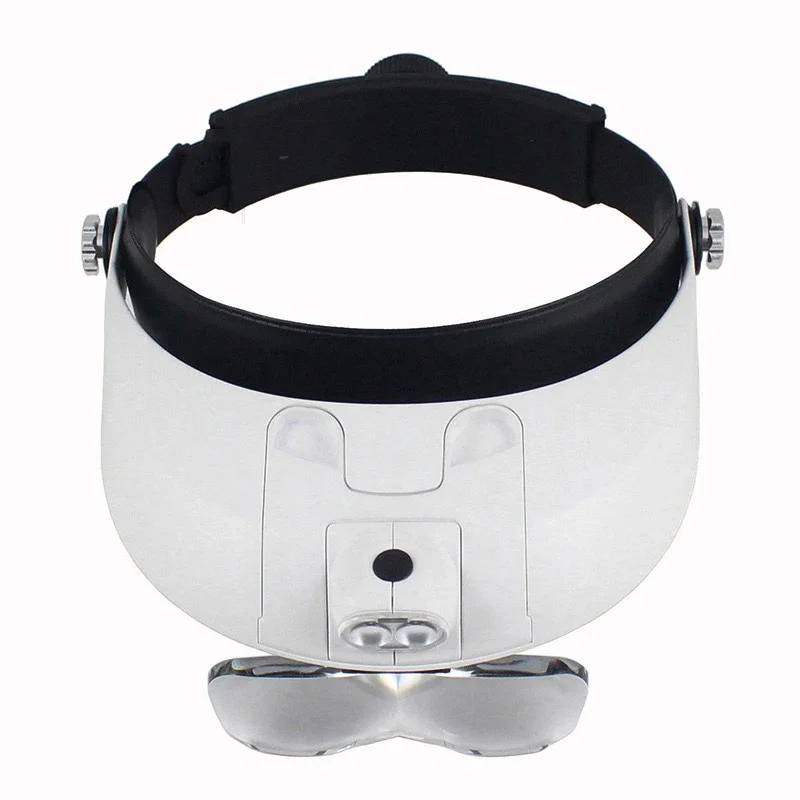 

Head-Mounted Led Light Magnifying Glass Can Replace The Maintenance Reading Glasses 5 Kinds of Multiple Replaceable Lenses