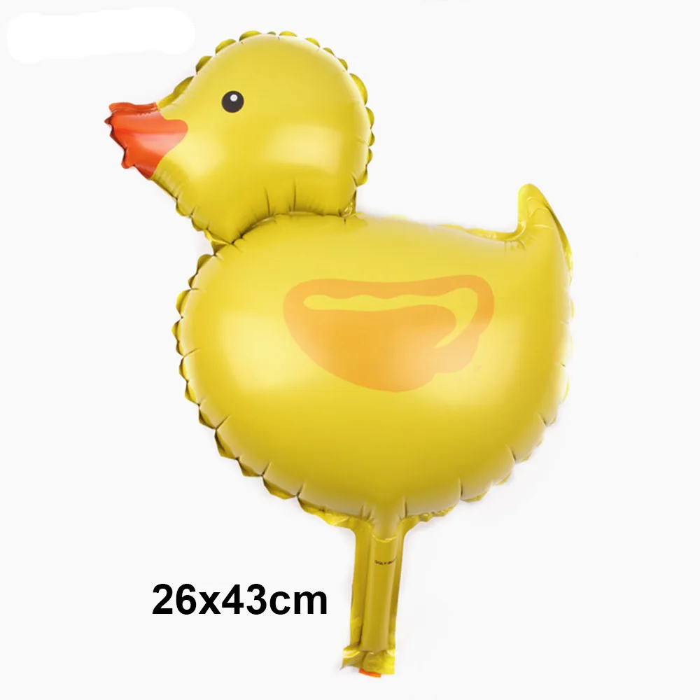 Mini Duck Shape Foil Balloons, Balão Farm Animal, Balão de Frango, Decoração de Aniversário, Baby Shower, 5pcs