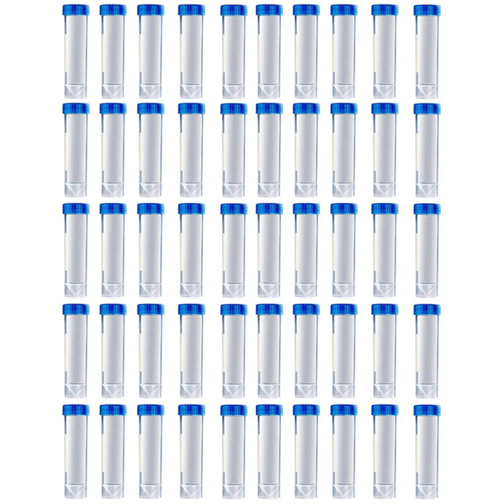 

A46M-50PCS 50Ml Graduated Centrifuge Tubes, Laboratory Cryovials, Blue Screw Cap Centrifuge Tubes For Analysis