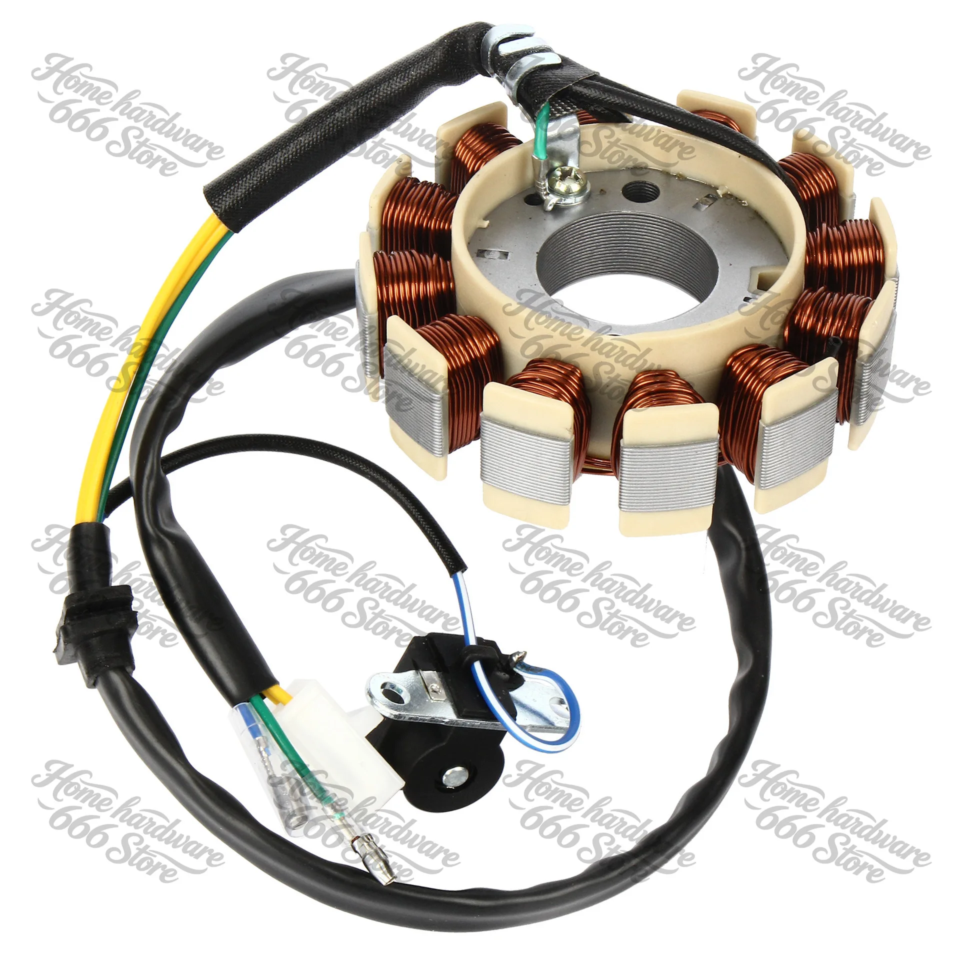GY6 125/150 Coil 12-pole, Full DC Three-phase Magneto Stator GY6 To DC Ignition Coil