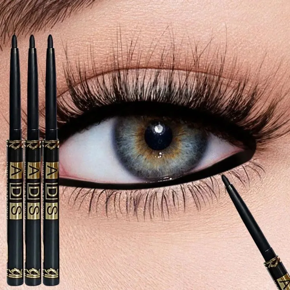 Crayons pour les yeux noirs imperméables, 3 pièces/ensemble, résistants aux taches, longue durée et adaptés aux débutants, maquillage pour les yeux Punk lisses à haute pigmentation
