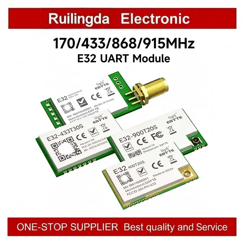 EWM32M-900T20S EWM32M-433T20S E32-170T30D EBYTE E32 UART Module Stamp Hole SMD UART Wireless Module
