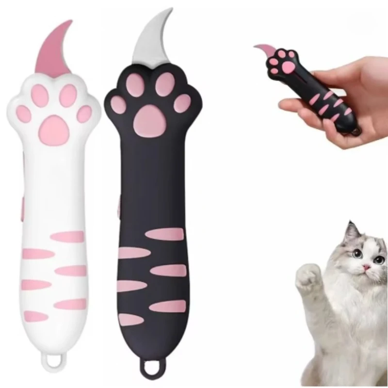 Ute Cat Paw Sharp Box Cutters Mini Portable Cat Claw Utility Knife Creative Hand Account Decor Paper Cutting Tools Art Supplies