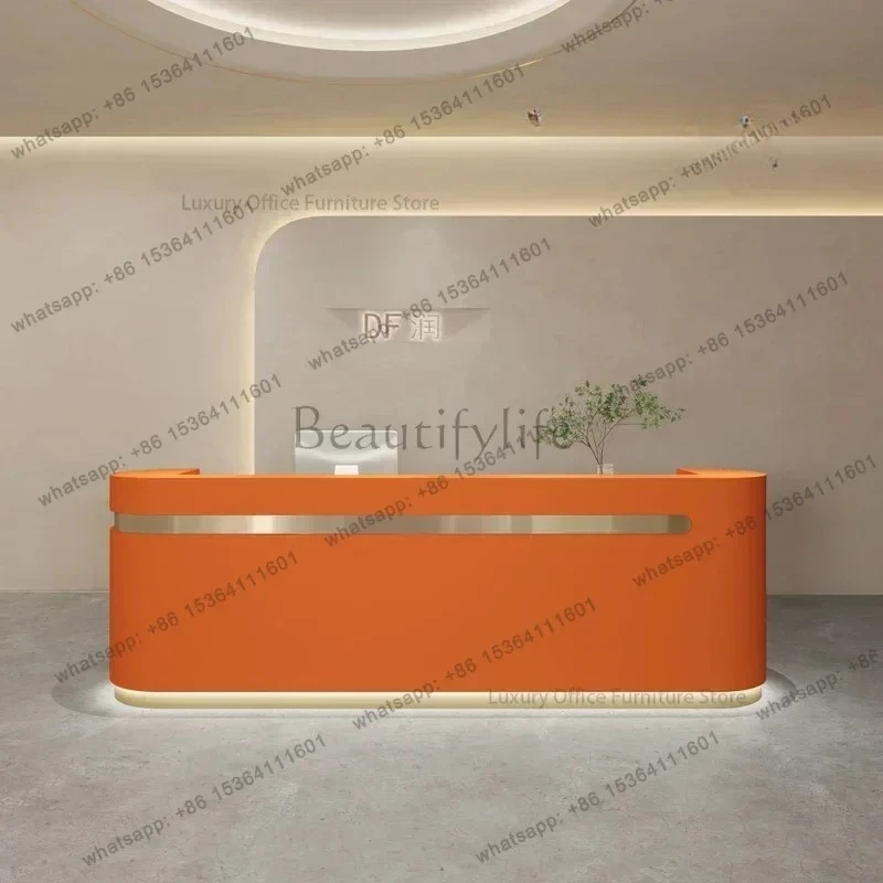 Modern Reception Desks Nordic Cream Style Luxury Beauty Salon Counter Customer Help Center Furniture Ontvangstbalie