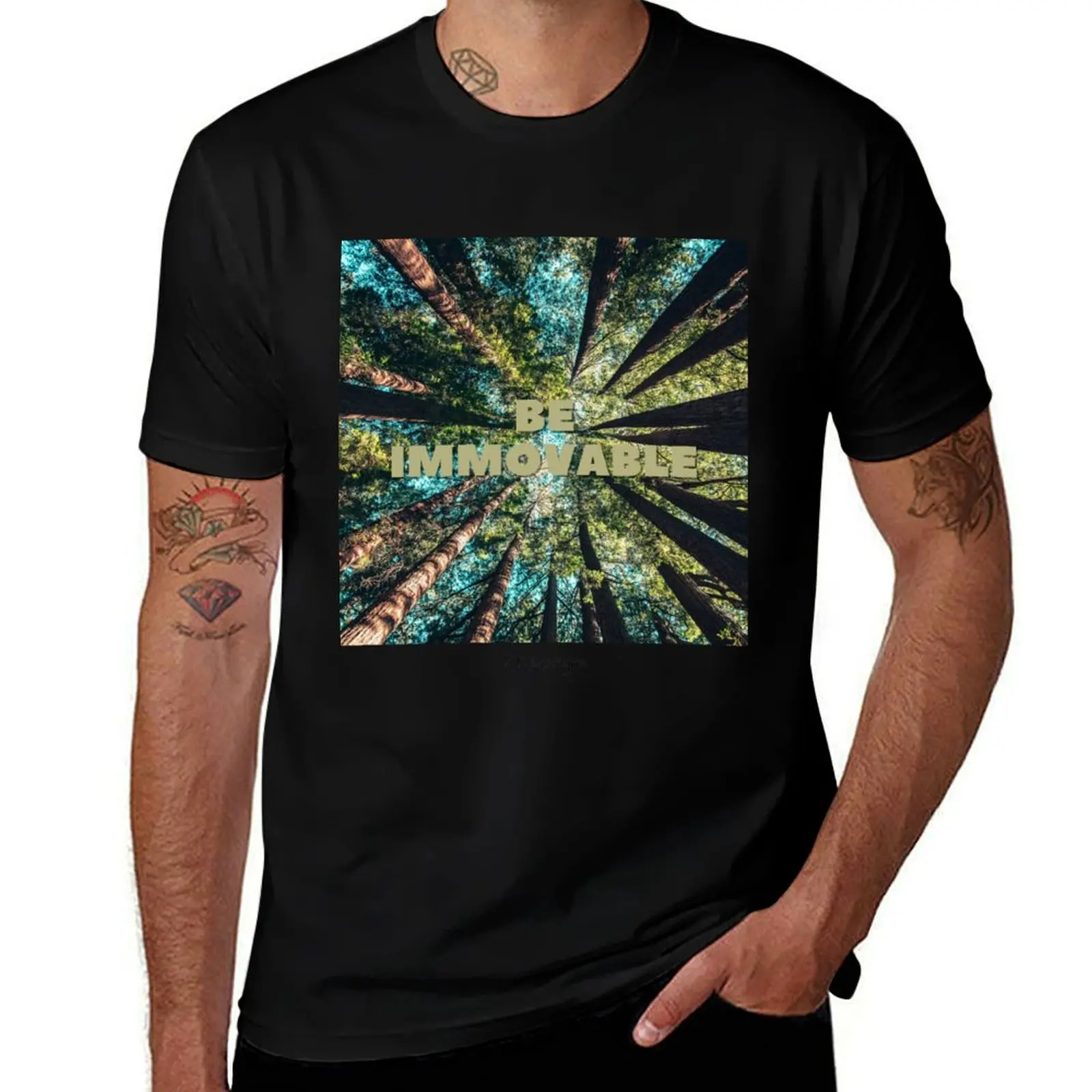 Be Immovable T-Shirt Sports Casual Short Sleeve Cotton Tee T-Shirt