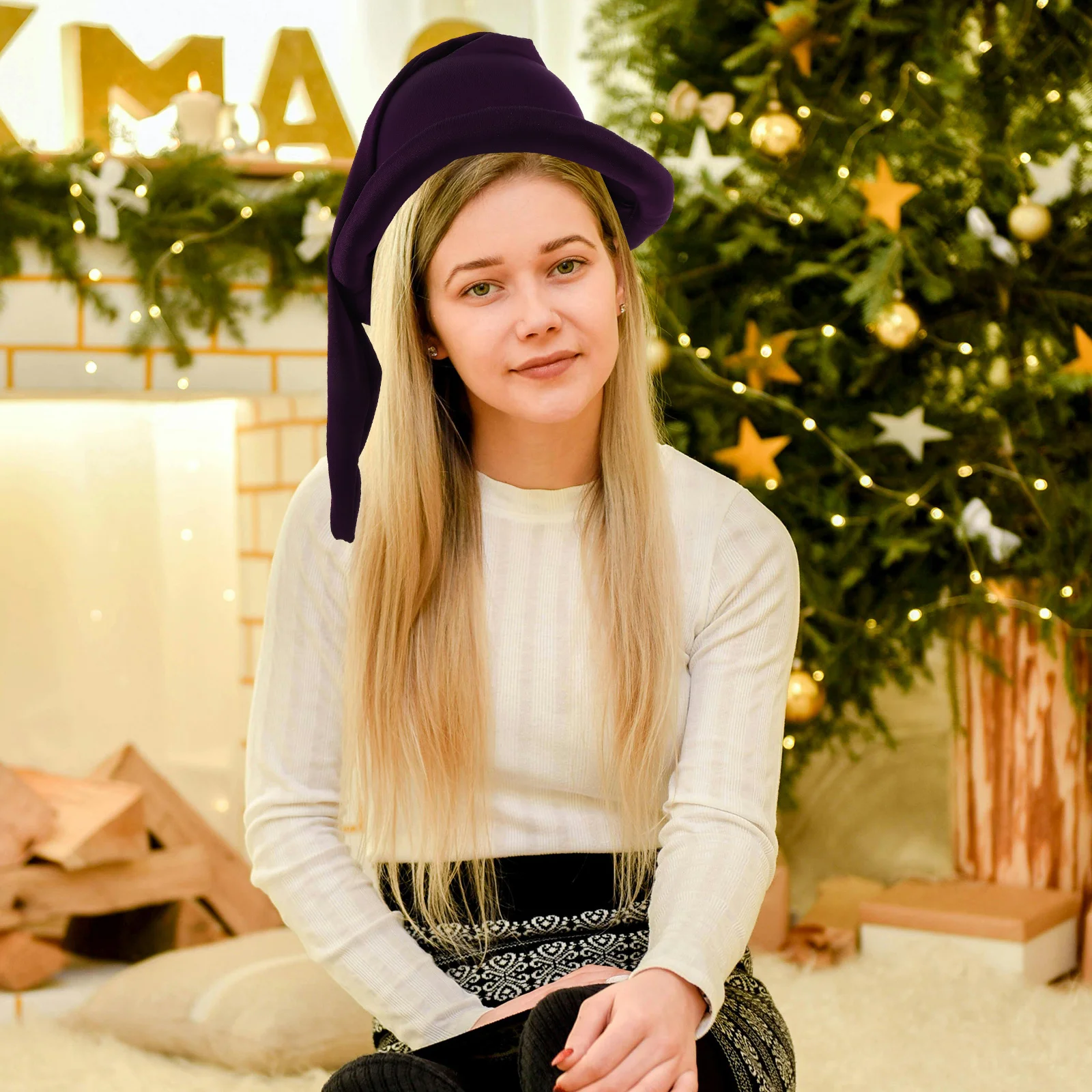 

Dwarf Christmas Hat Gnome Design Unique Holiday Party Accessory Warm Cozy Headwear for Festivities Photo Booth Prop Men Women