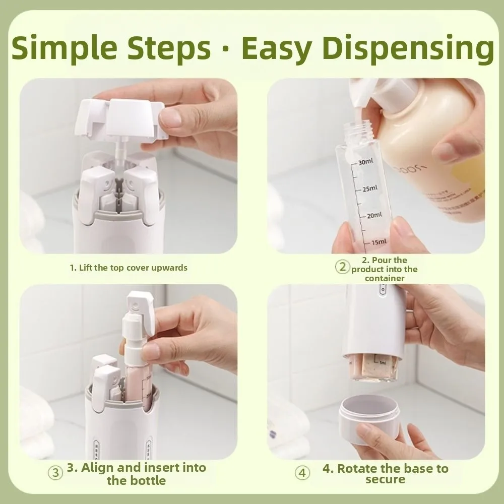 Ensemble de bouteilles rechargeables de voyage 4 en 1, anti-fuite, pompe de 40ml, bouteilles de Lotion, distributeur de liquide Portable détachable, bouteille de Lotion