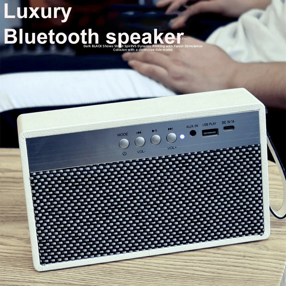 Classic Desktop Bluetooth Speaker Home Music System HIFI Stereo Wireless Mini Subwoofer BT/U Disk/TF Card/AUX Playback Audio