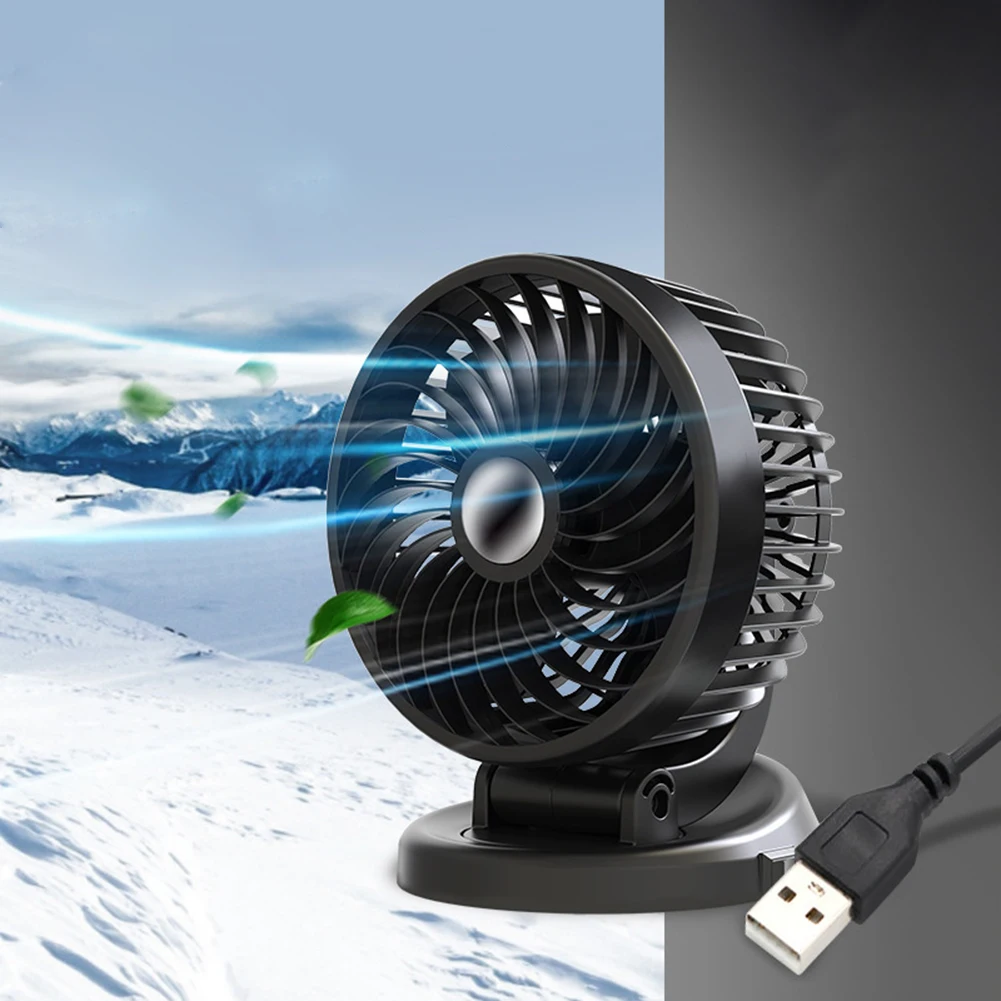 

For Cheshan F612 Car Fan 360 Degree Adjustable Airflow Energy Saving 5W Power Compact Cooling Device for Vehicle