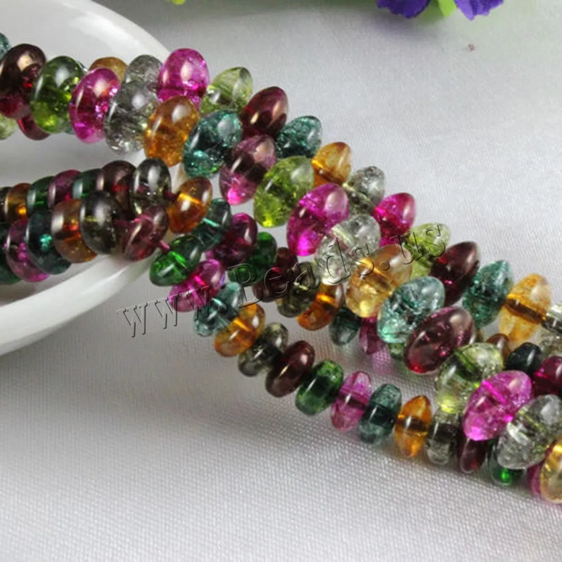 4*6/5*8/6*9mm Tourmaline Abacus Shape Stone Round Rondelle Loose Spacer Bead For Jewelry Making Handmade Bracelet Necklace 15.5'