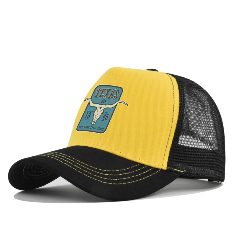 Best-Selling Spring Summer Prinsted TEXAS Baseball Cap With Mesh Lining Personality Logo On The Brim Ideal For Comfort Sun Hat
