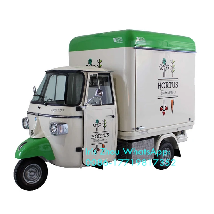 Triciclo de vehículo eléctrico de 3 ruedas para adultos, el mejor camión de comida de cocina móvil plegable, barra de café, carrito de Perritos calientes a la venta, coche mono