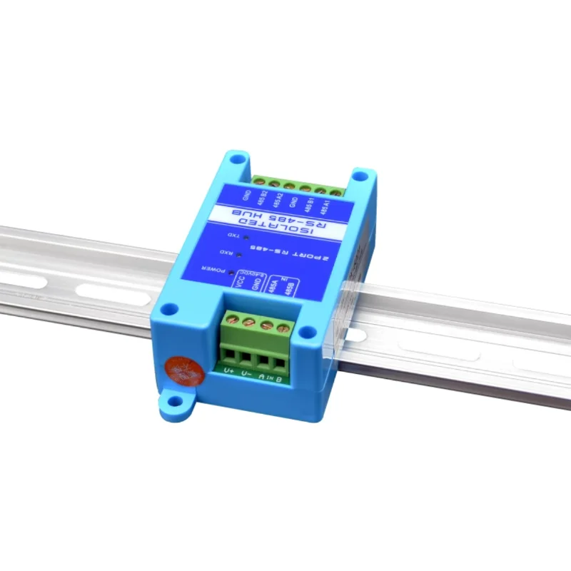 RS485 Hub 485 Repeater Photoelectric Isolation Industrial Grade 2-port Signal Amplifier Anti-interference Lightning Protection