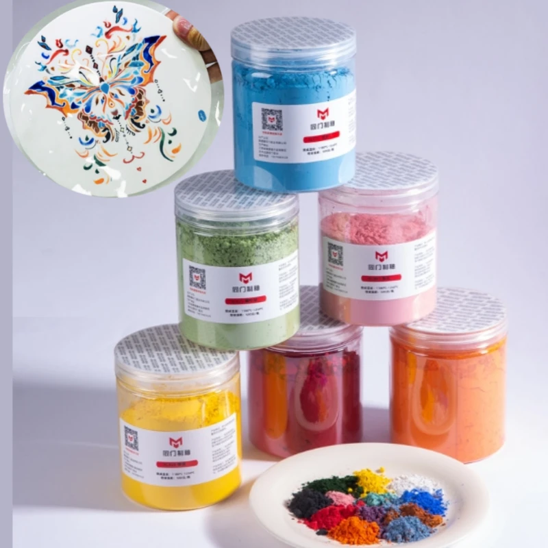 

500 г цветной глазурь-порошок для керамической живописи, сделай сам, керамика ручной работы, фарфоровый художественный вспомогательный материал для раскрашивания, живописи