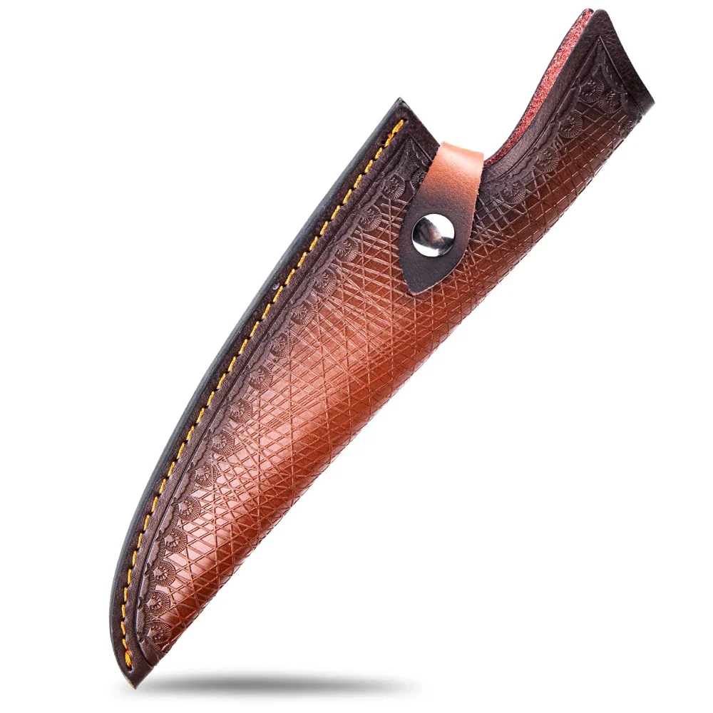 Japanische Kochmesser-Abdeckung, schützender Messer-Abdeckung aus echtem Leder, Kochmesser-Scheide, Messer-Scheide aus Rindsleder