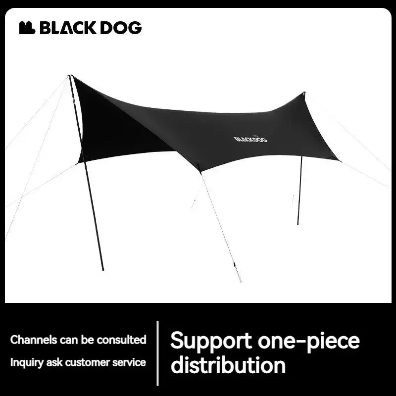 بلاك دوج التخييم الشمس المأوى قماش القنب طلاء أسود المحمولة 5.5x2.9 متر خيمة المظلة الكبيرة ل UPF50 + مقاوم للماء PU3000 15 ㎡