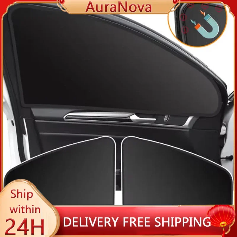 

New Car Sunshade Anti-UV Car Magnetic Curtains Summer Protection Window Film Heat Insulation Sunscreen Car Styling Accessories