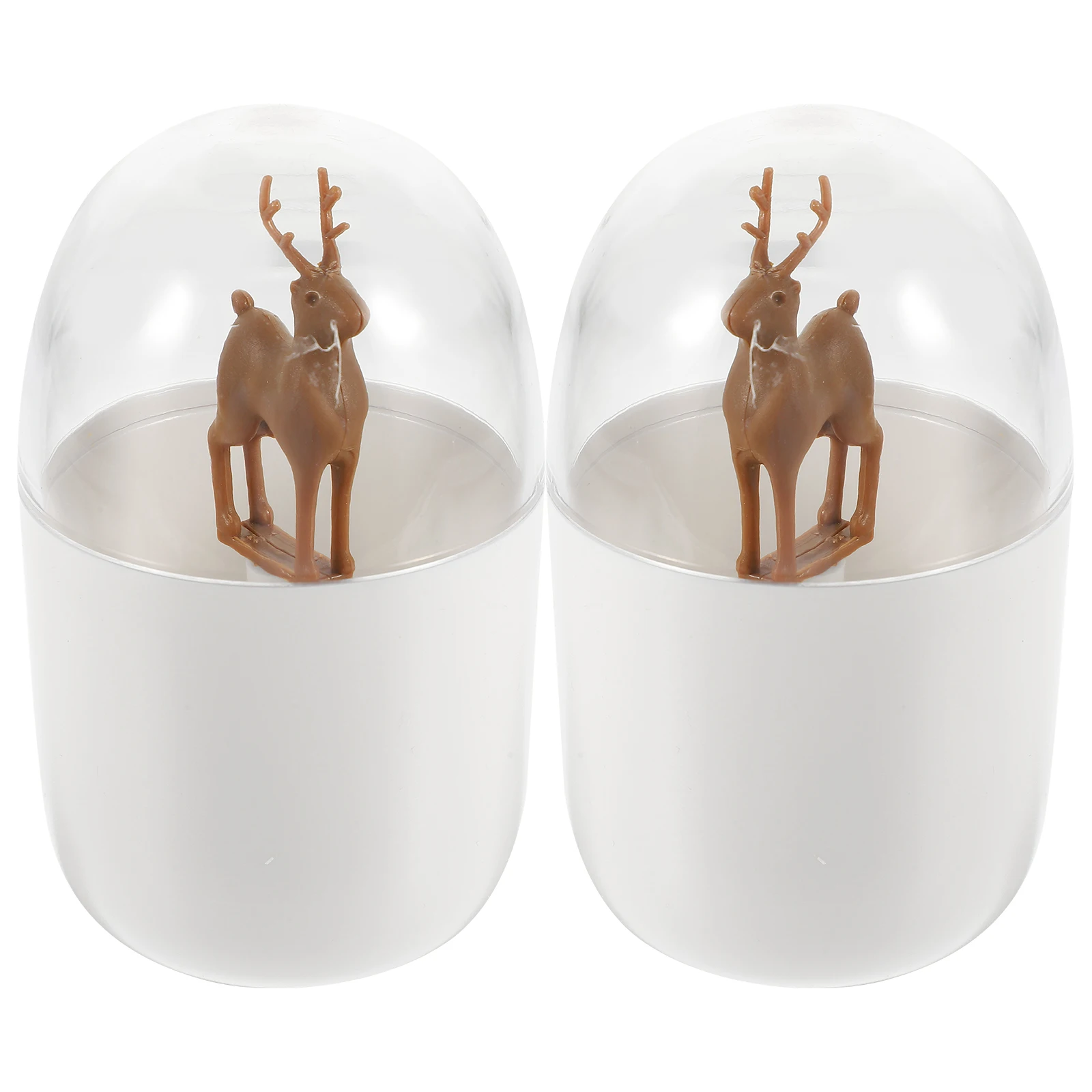 

Cotton Swab Box 2pcs Plastic Containers Travel Jar Cases Toothpick Holder Swabs Desk Storage Lidded Case Sturdy Safe Practical