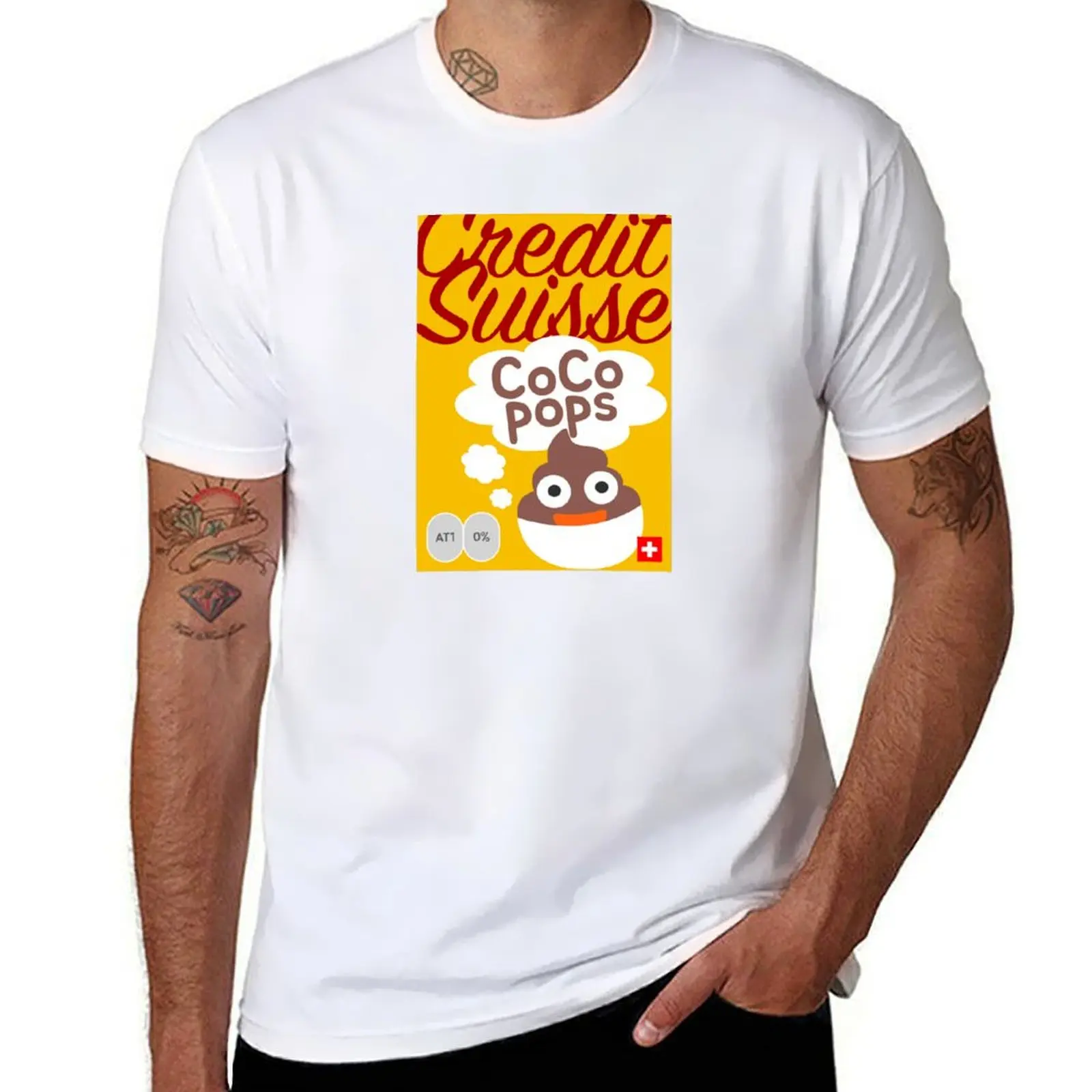 Camiseta Credit Suisse CoCo Pops, camisetas con estampado personalizado para hombre, corte ajustado