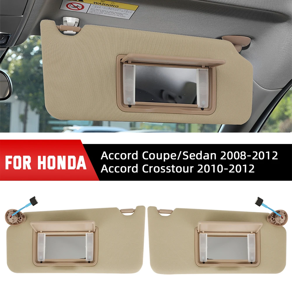 83280-TA5-A51ZA Car Sun Visor Sunvisor Shade Driver Side Passenger Side With Light For Honda Accord Coupe Sedan 2008-2012 2011