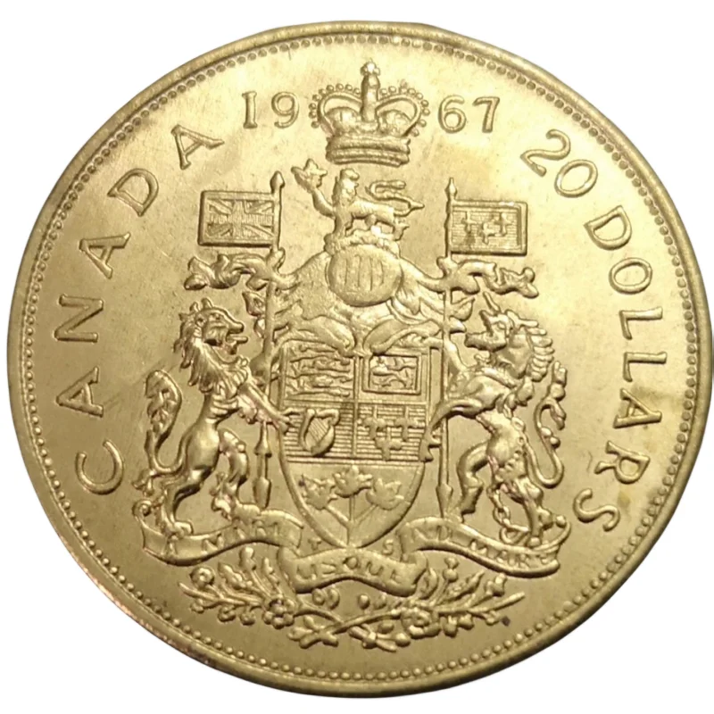 1967 Canada 20 Dollars Gold Copy Coin