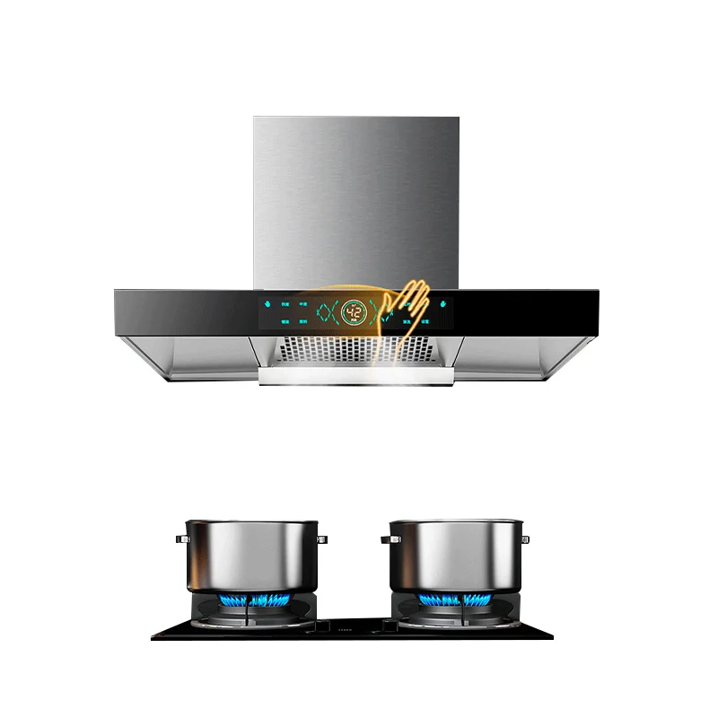 OEM Custom 48inch 180w Wall-mounted Smart Electric Range Hoods Hot Selling 750-900mm Kitchen Lamp Easy Clean for Household Use