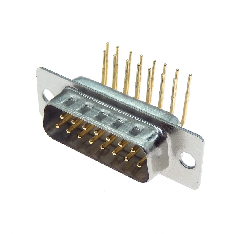 1PCS DB15 female/Male PCB Installation D-Sub 15-pin PCB connector RS232 connector 90 degree bend pin DR15 3U gold plated