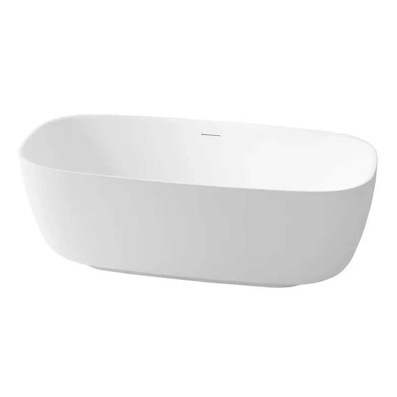 

Bathtub Household acrylic small apartment independent oval bath Internet celebrity hotel bathtub