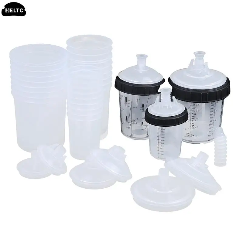 

165/400/600ml Spray Gun Paint Tank Spray Gun Mixing Cup Disposable Quick Measuring Cup for Paint Cars, Furniture, House and More